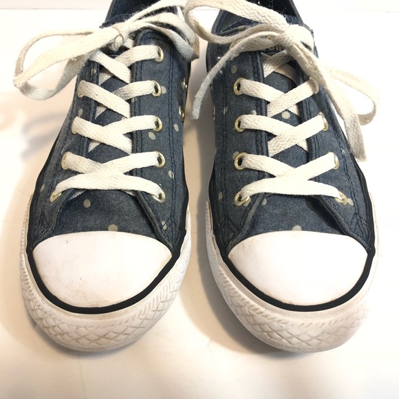 Kid’s Converse All-Star denim polka dot shoe - Picture 3 of 8